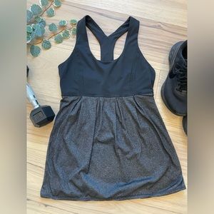 Lululemon Power Dance Tank Top Grey/Black Sz 6 Racerback